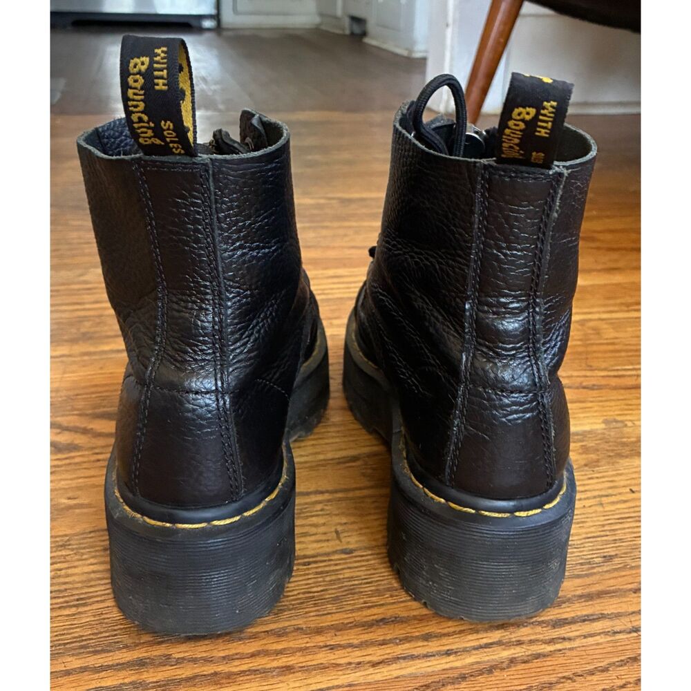 Dr. Martens Black Sinclair Lace Up Zip Platform Boots Women's Size 8 - Picture 6 of 9